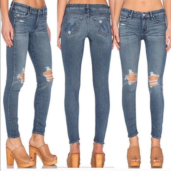 MOTHER The Looker Jeans Blue Wash Song of the Cowboy Sz 30 - Picture 1 of 13